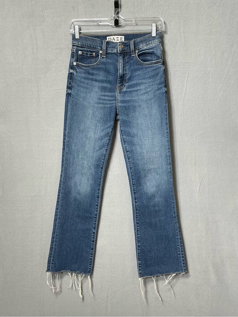DAZE Denim Shy Girl High Rise Crop Flare Jeans 25 99% Cotton 1% Spandex